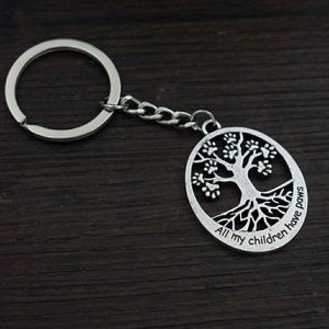 Paw Family Tree Keychain - New ! Pet Lovers